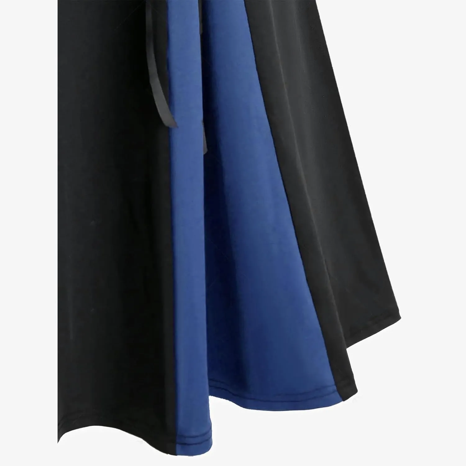 Women's Punk Retro Skirt Lace Up Skirts Ladies Halloween Costume Patchwork High Waist Midi Skirt Gothic Skirt