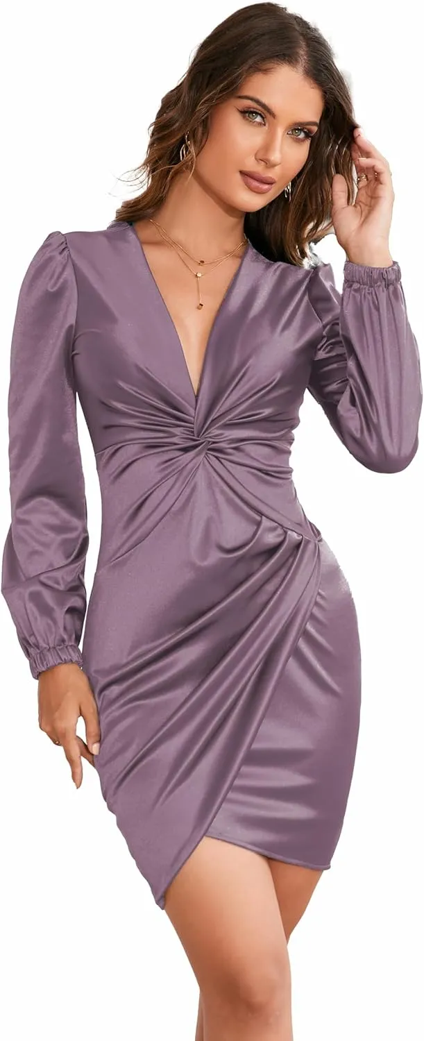 Womens Sexy Ruffle Elegant Bridesmaid Formal Evening Dress Elegant Curvy Wedding Guest Midi Dress
