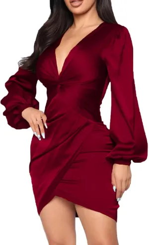 Womens Sexy Ruffle Elegant Bridesmaid Formal Evening Dress Elegant Curvy Wedding Guest Midi Dress