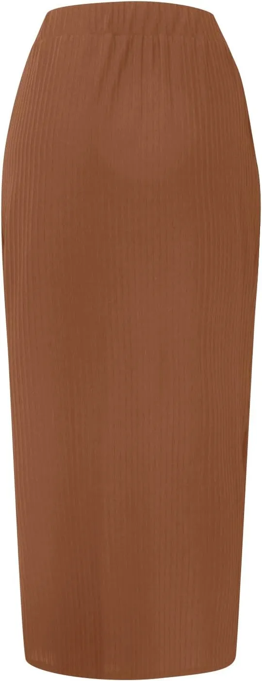 Womens Skirts Midi Length,Fashion Button Slit A-line Hip-Covering Mid-Waist Skirt Slim Elegant Flowing Skirts 2024
