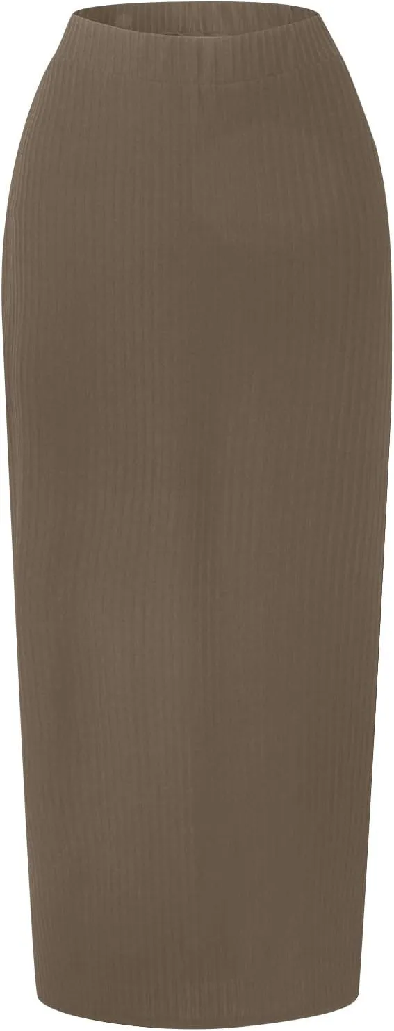 Womens Skirts Midi Length,Fashion Button Slit A-line Hip-Covering Mid-Waist Skirt Slim Elegant Flowing Skirts 2024