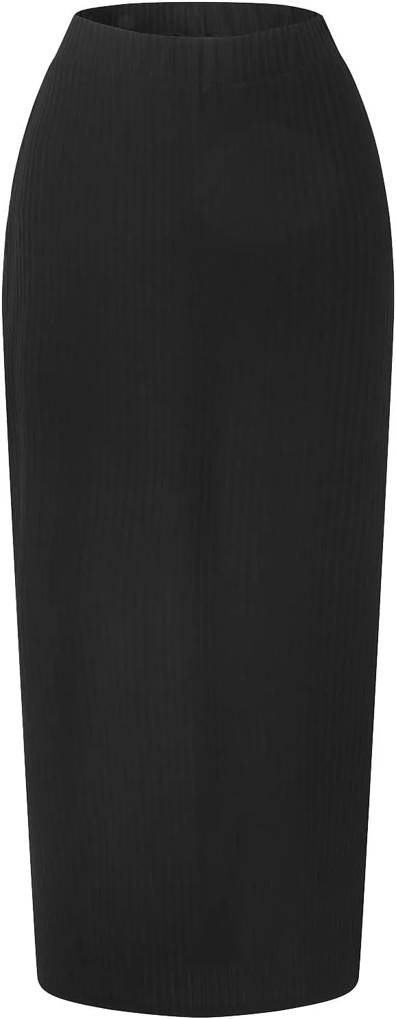 Womens Skirts Midi Length,Fashion Button Slit A-line Hip-Covering Mid-Waist Skirt Slim Elegant Flowing Skirts 2024