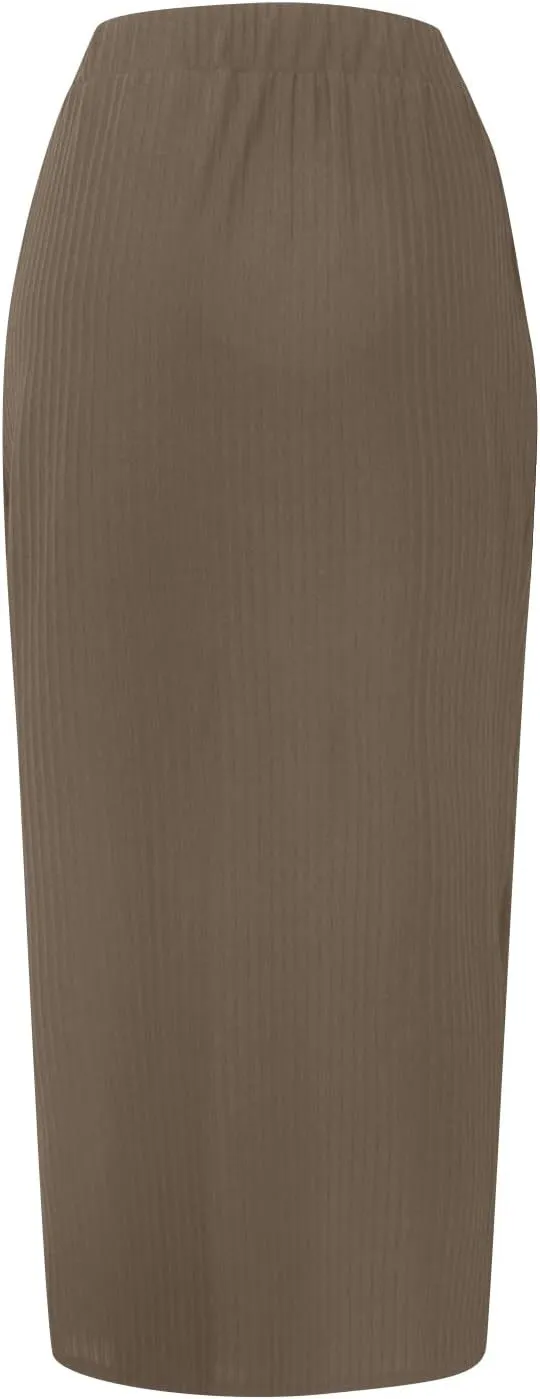 Womens Skirts Midi Length,Fashion Button Slit A-line Hip-Covering Mid-Waist Skirt Slim Elegant Flowing Skirts 2024