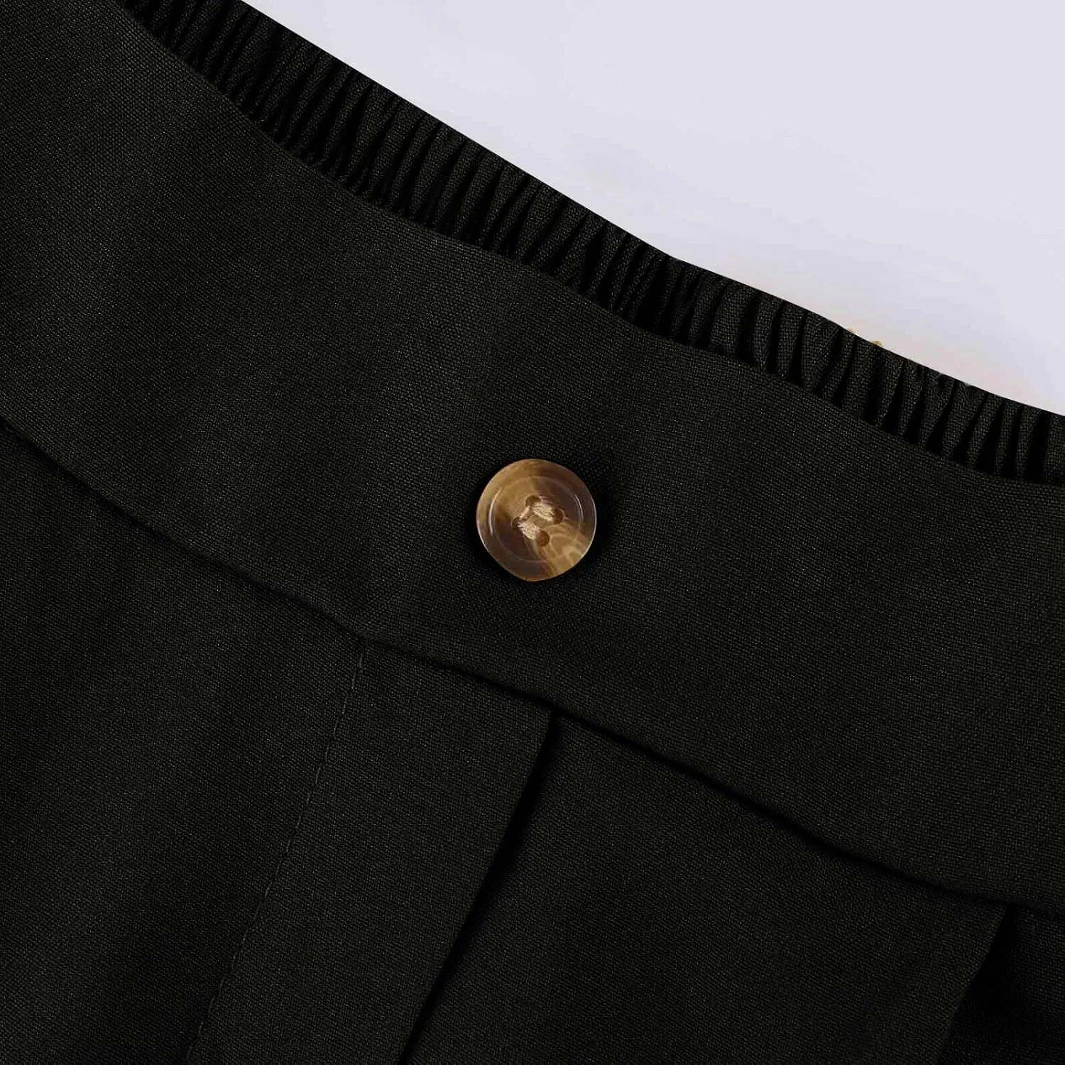 Women's Summer Casual Maxi Skirt Button High Waist Solid Pleated Tiered Skirts