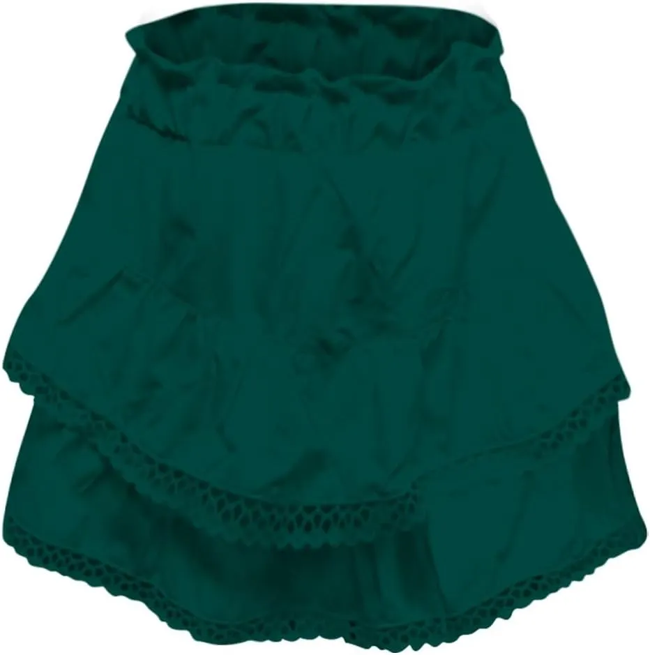 Women's Summer Skirts 2025 Casual Loose Trendy Elastic Waist Solid Color Pleated Sun Tennis Beach Skirt, S-2XL