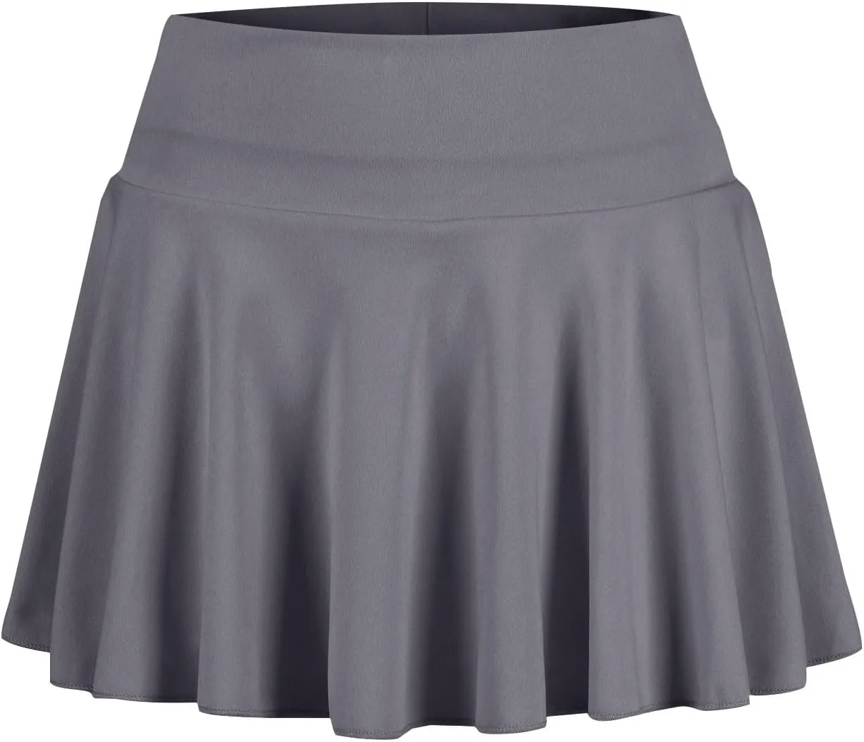 Women's Summer Sports Loose Trendy Elastic High Waist Solid Color Yoga Fitness Tennis Skirts Inner Shorts, S-2XL