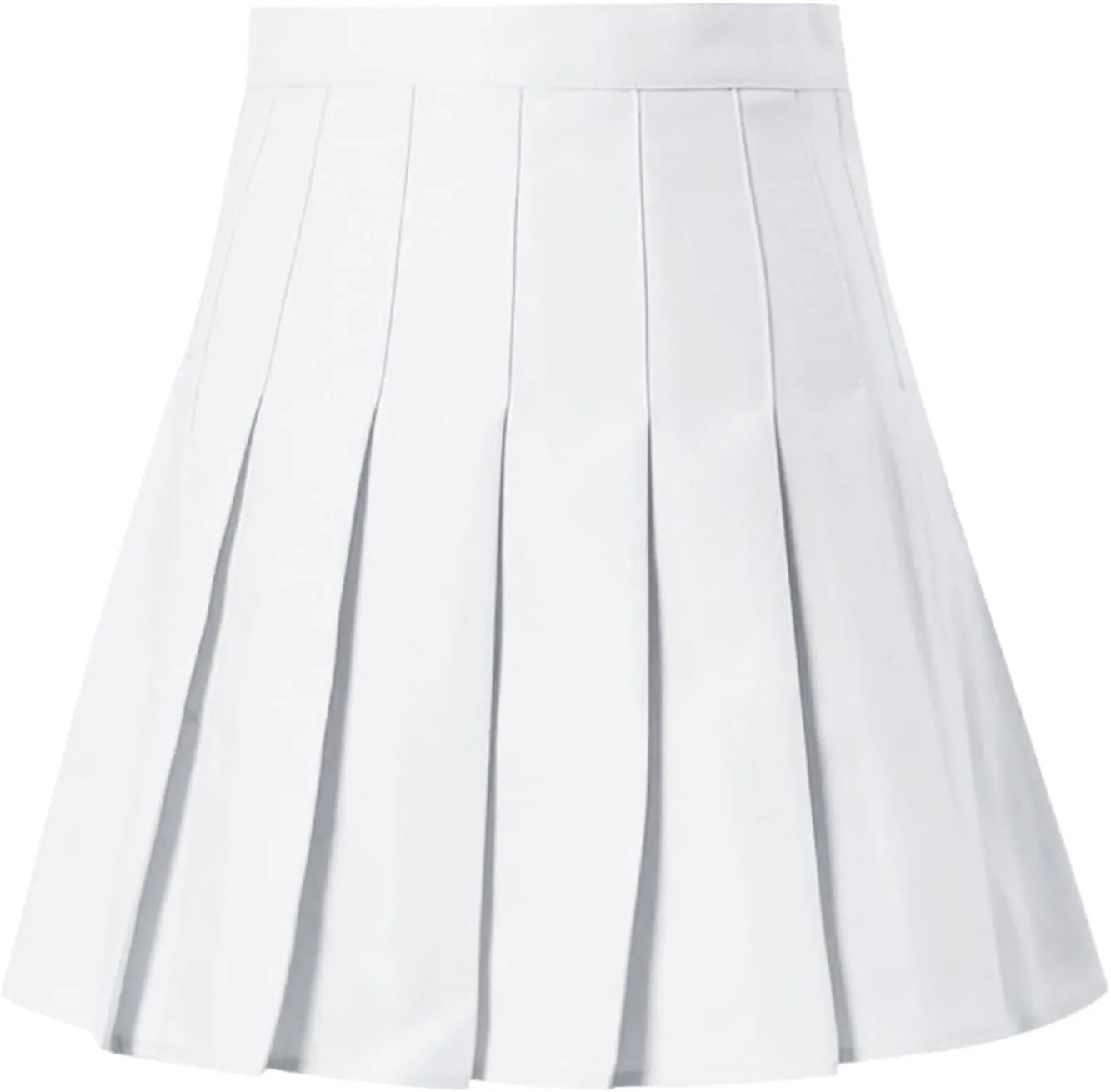 Women's Sundresses Summer Casual Loose Trendy Elastic High Waist Solid Color Pleated Sun Beach Mini Skirts, XS-3XL